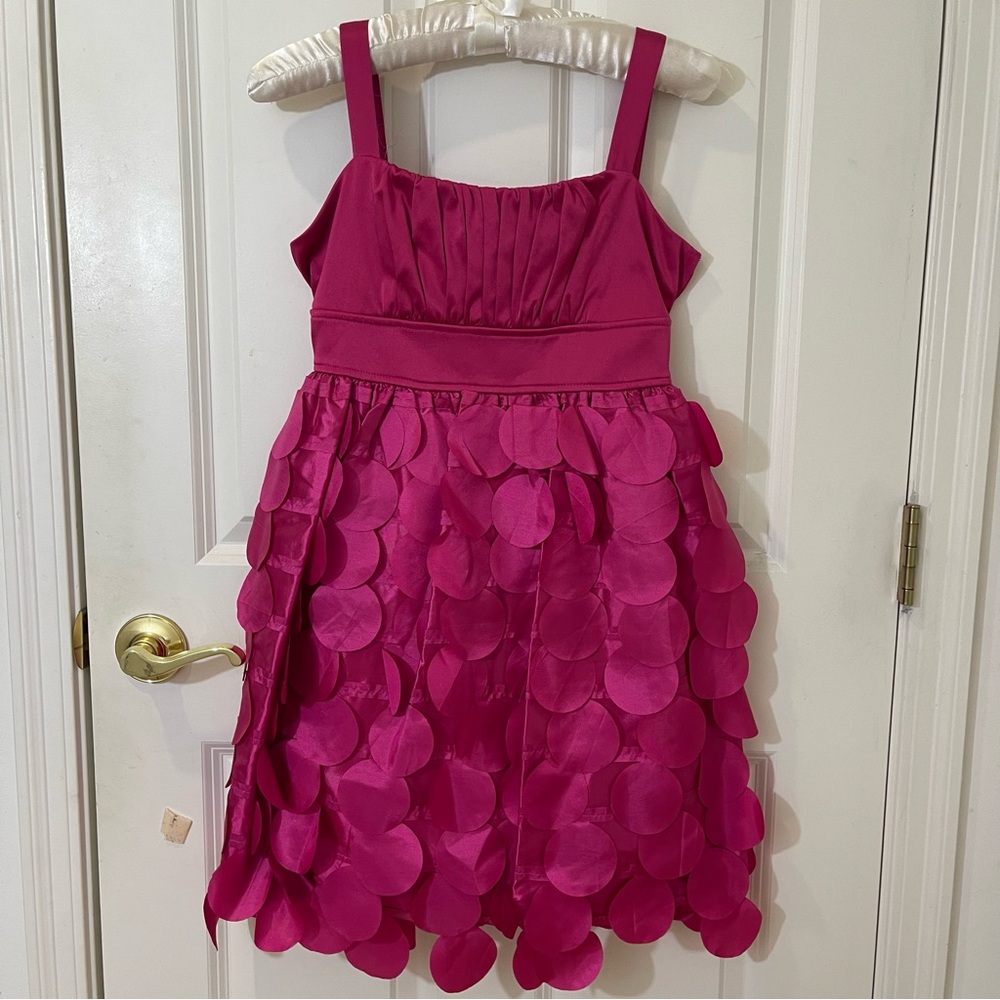 Ruby Rox Girls Pink Petal Crepe Dress